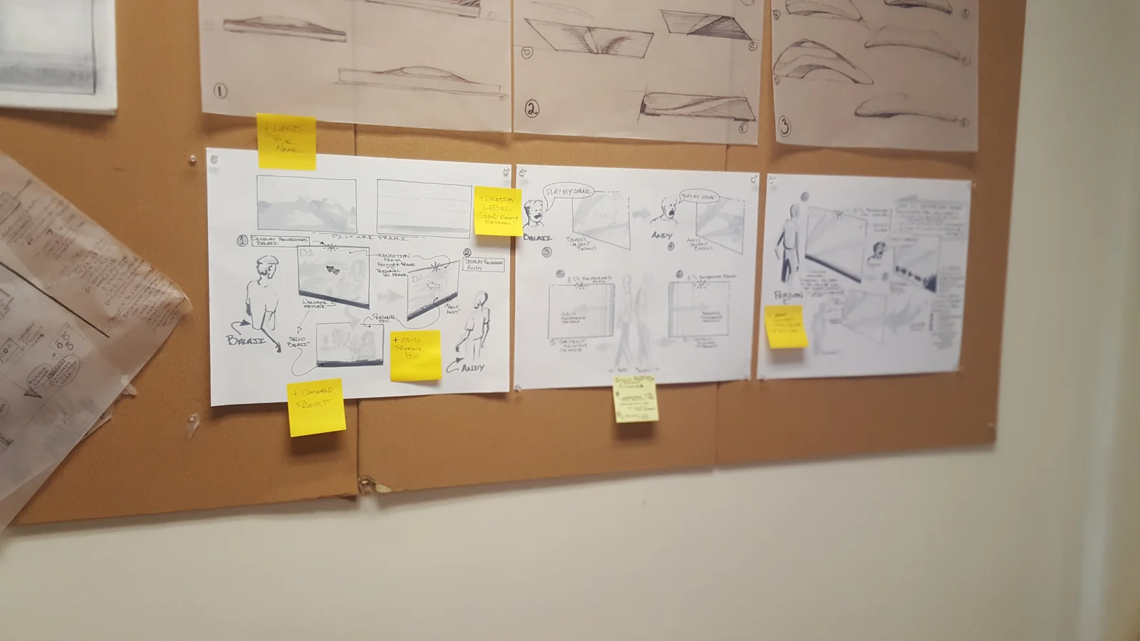Concept Sketching and Storyboarding: A focus on control and social viewing