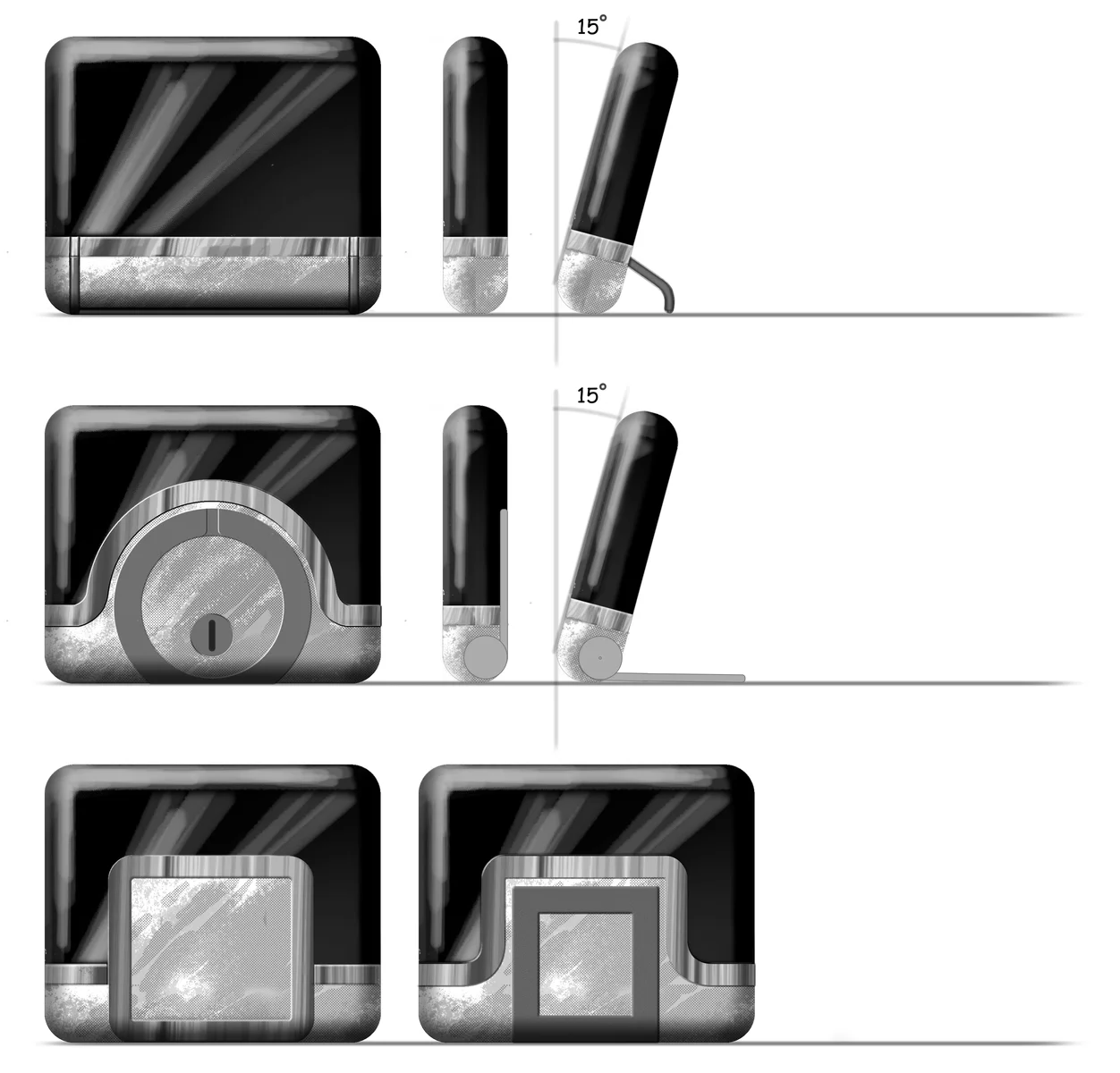 ID Finalization: Investigating the details: branding and the kickstand