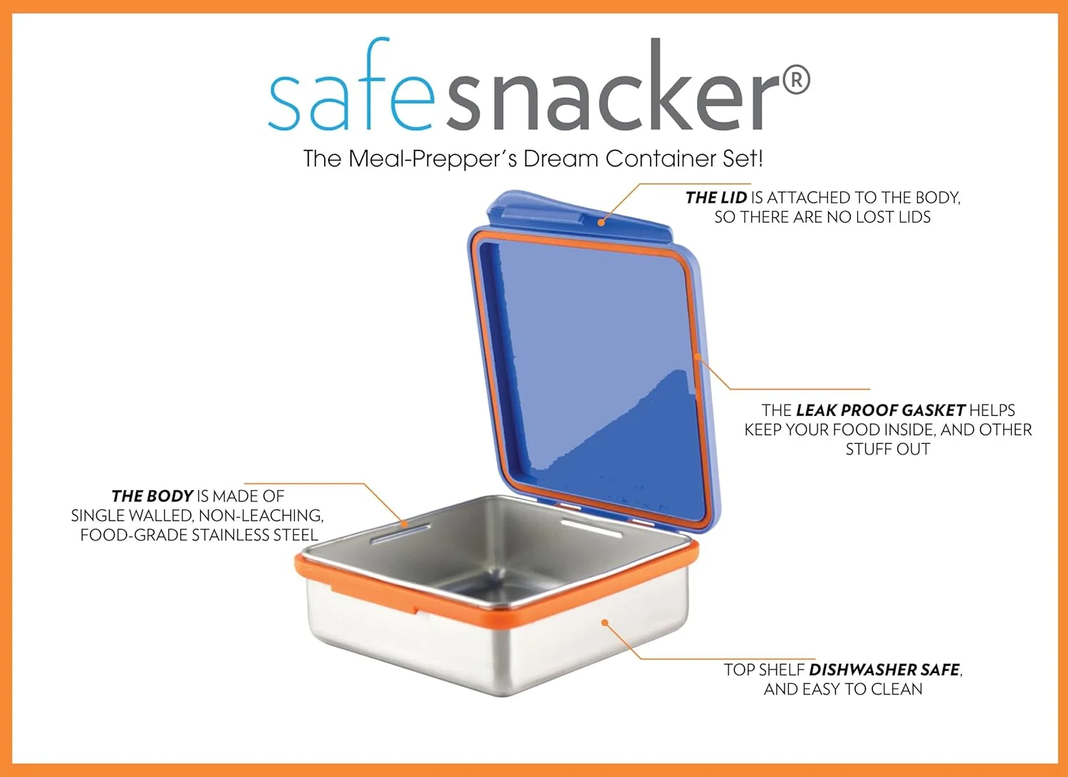 Result the SafeSnacker with kid-simple opening flap.