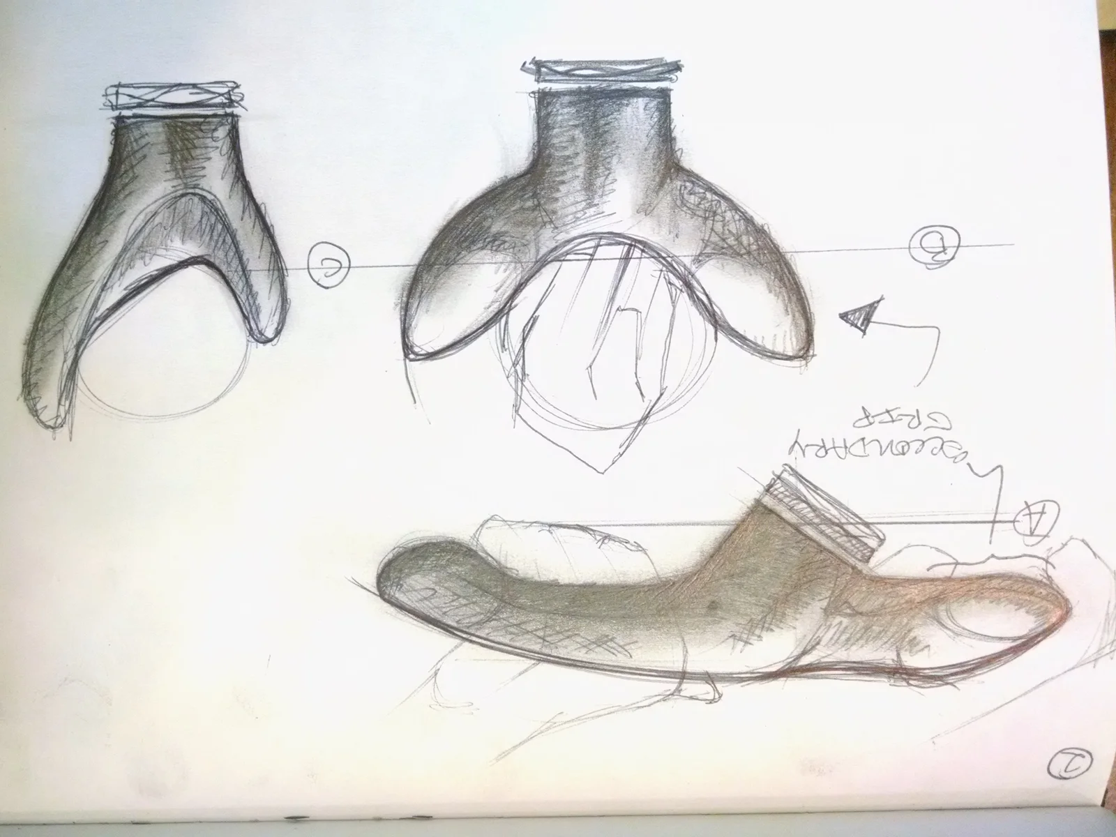I then did some quick sketching to brainstorm some new grips.