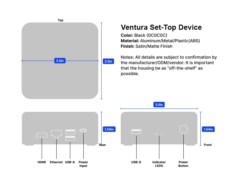 Early device design for Employee Field Trial (EFT)